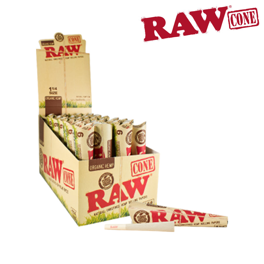 RAW Organic Pre-Rolled Cones 1 1/4" (6 pk)