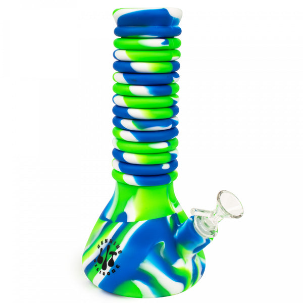 LIT Silicone Rasta Extendable Water Pipe