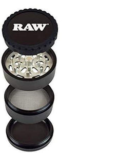 RAW LIFE 4 PIECE GRINDER – V3 BLACK