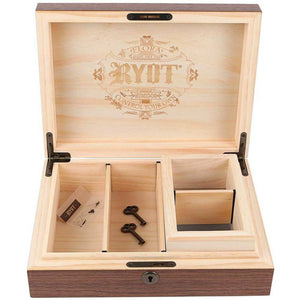 RYOT Humidor Combo Box 8" x 11" Walnut Finish