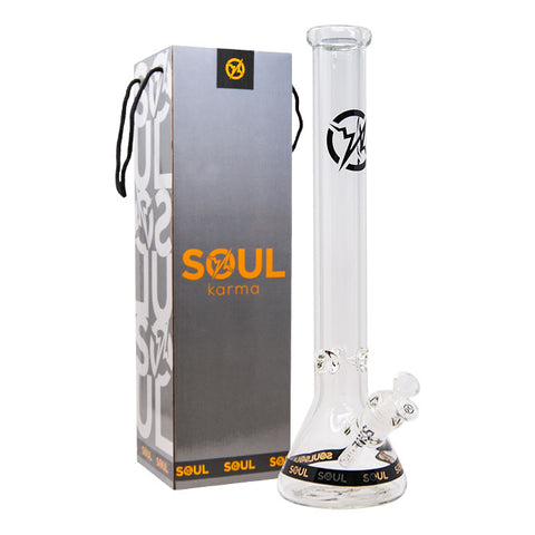 Soul Glass 9mm Thick Clear Glass Beaker Bong 24 Inches