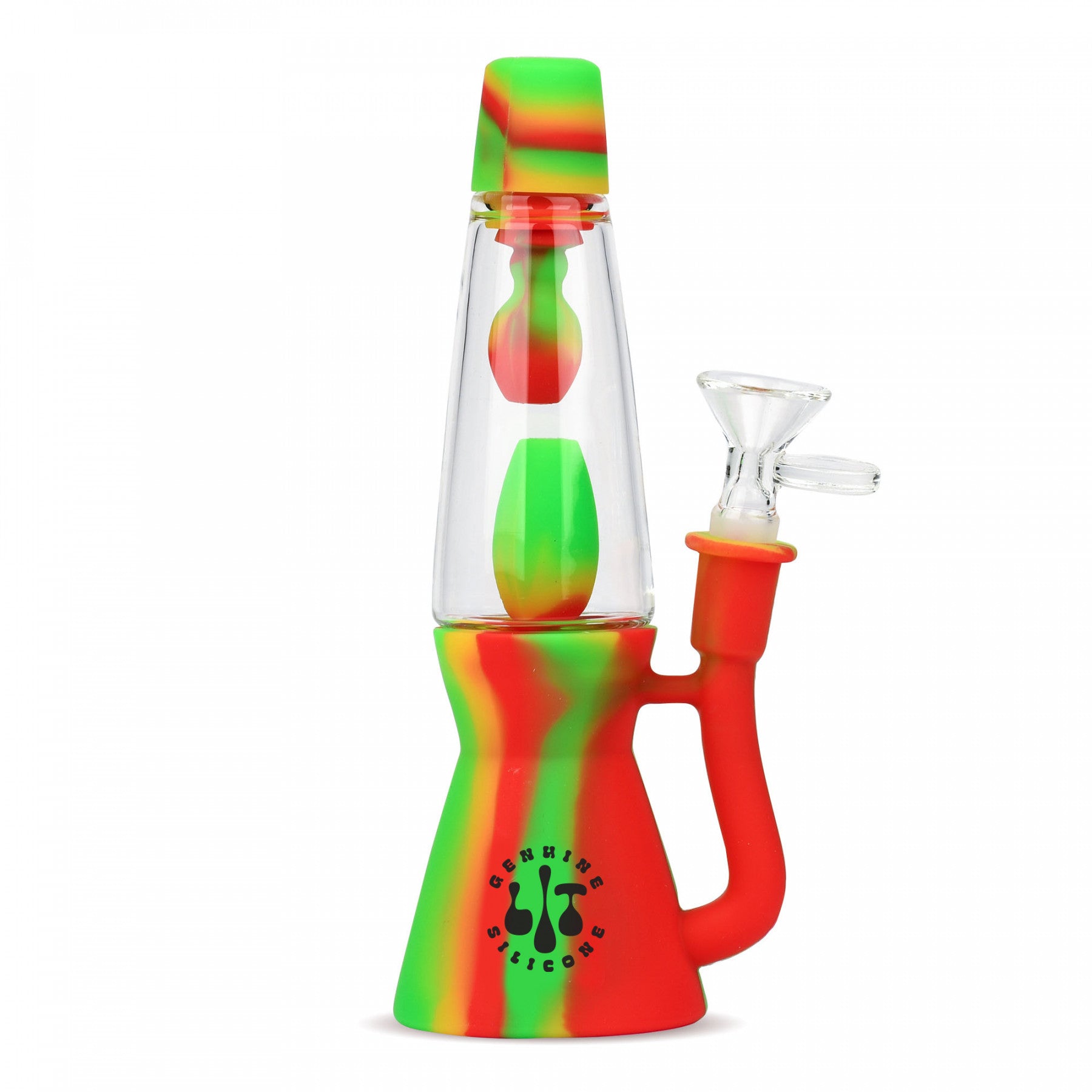 LIT™ SILICONE 8.25" Lava Lamp Water Pipe