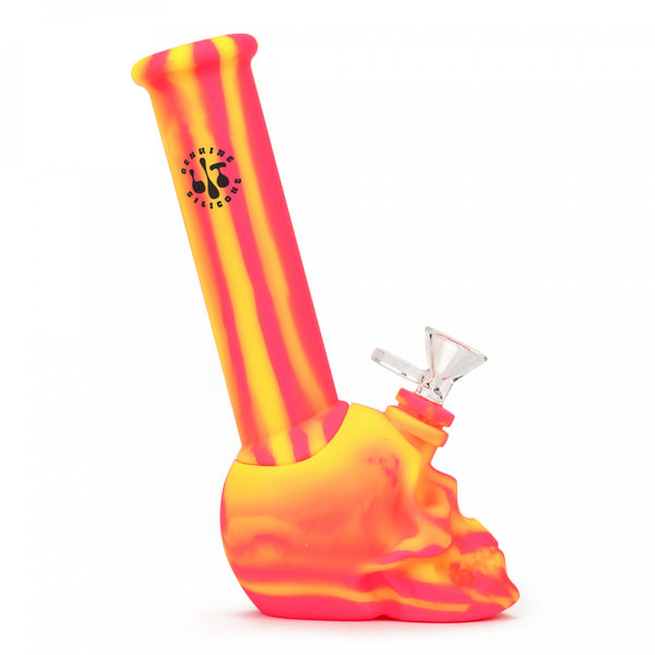 LIT™ SILICONE 8.75" Skull Base Water Pipe