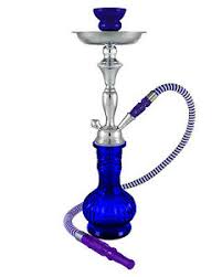 18" 1 Hose Junior Hookah with Case BLUE