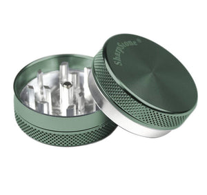 SharpStone 2-Piece Grinder Glass Top Colored 2.2" - Green