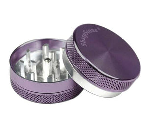 SharpStone 2-Piece Grinder Glass Top Colored 2.2" purple