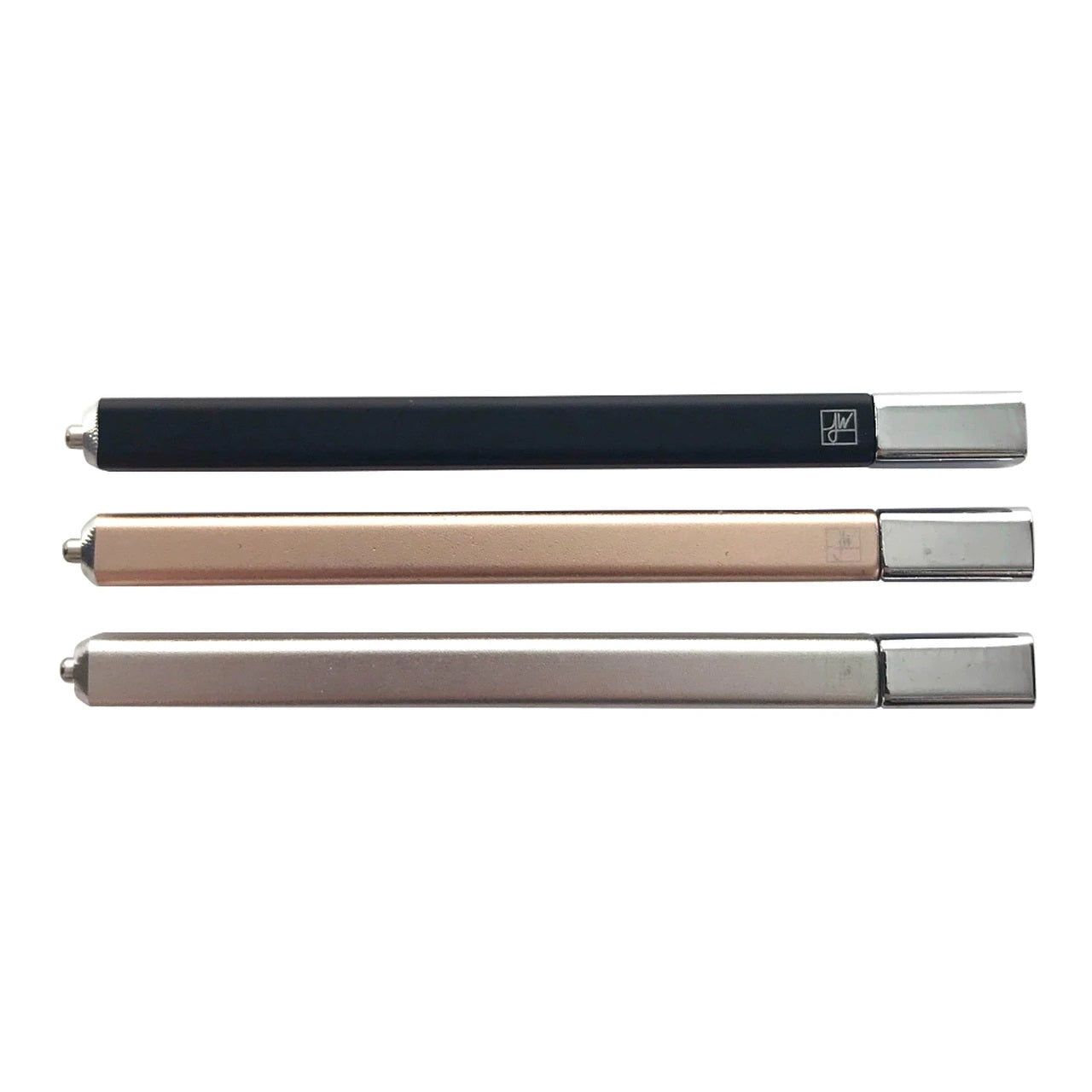 The Jane West Collection - Set of 3 Solo Bats w/ Poker - Black, Rose Gold & White