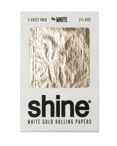 Shine 24k White Gold Two Sheet Pack Rolling Papers